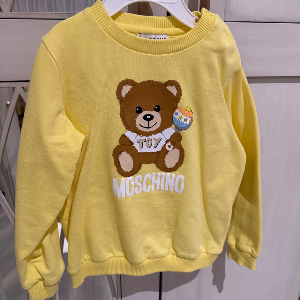 Moschino Yellow Toy Bear Kids Sweatshirt